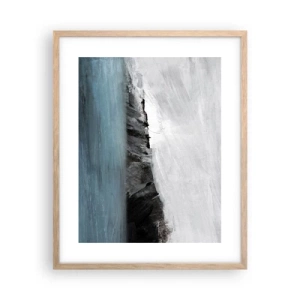 Plakát v rámu světlý dub - Voda – země: střet živlů - 40x50 cm