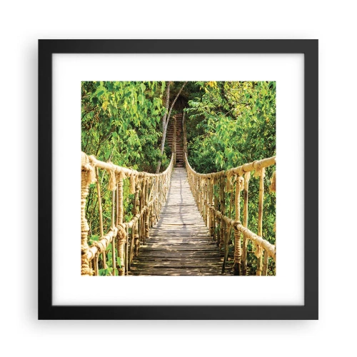 Plakát v černém rámu - Zavěšený v zelené - 30x30 cm
