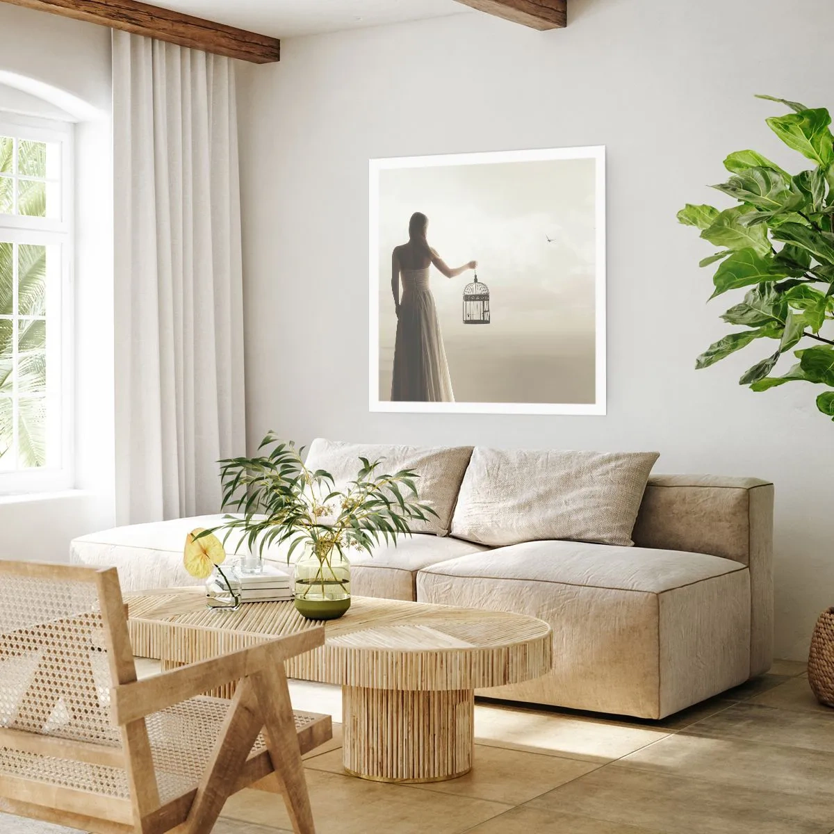 Plakát - Buď svobodná - 60x60 cm