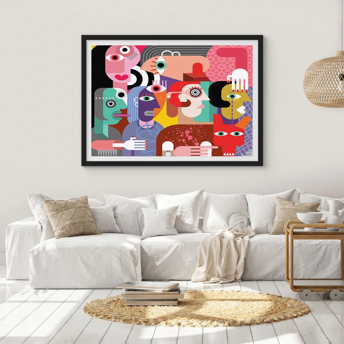 Plakát v černém rámu - My od pána Picassa - 70x50 cm
