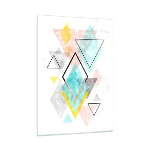 Obraz na skle - Geometrická zábava - 50x70 cm