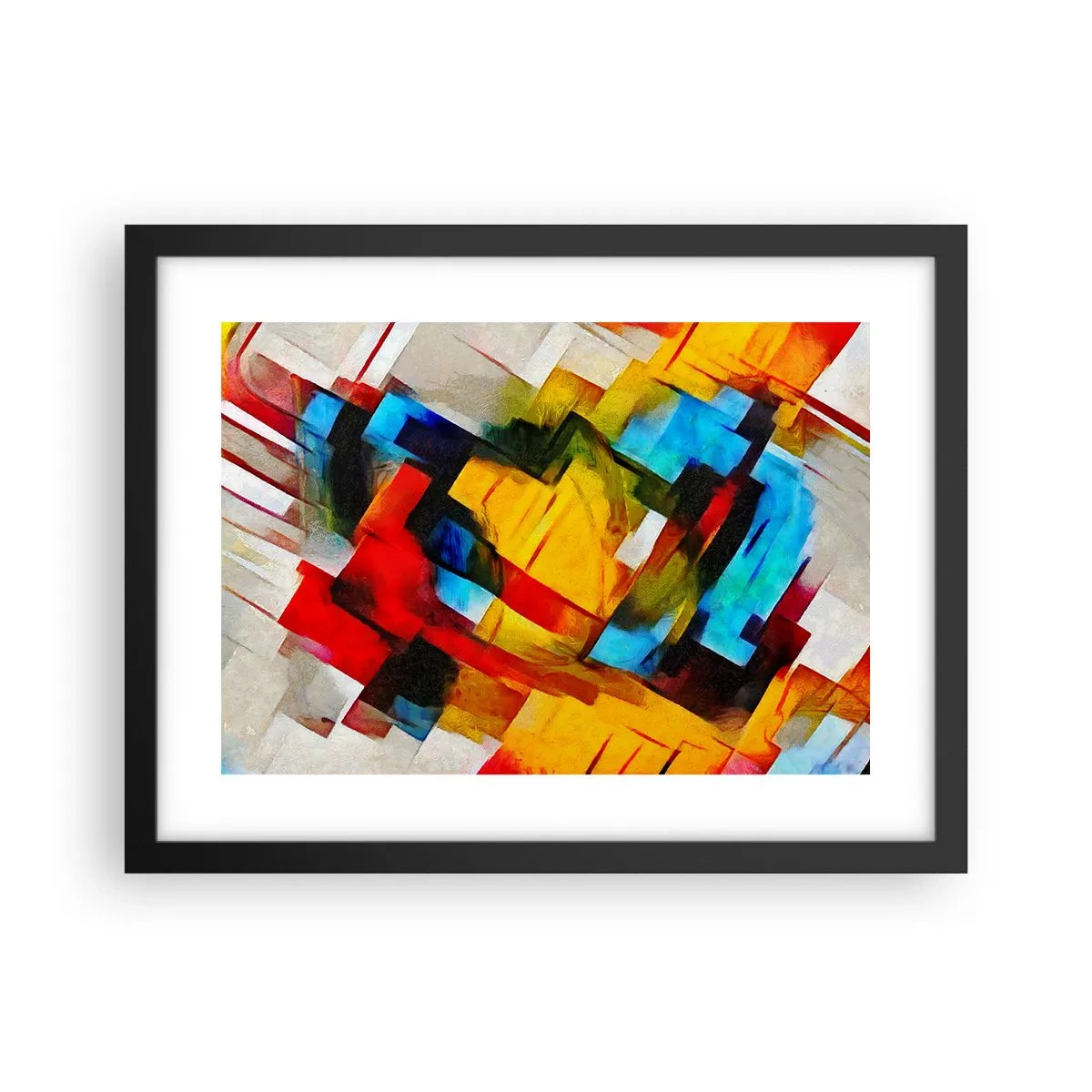 Plakát v černém rámu - Vícebarevné vrstvy - 40x30 cm