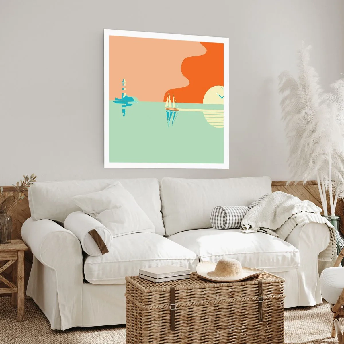 Plakát - Dokonalá mořská krajina - 60x60 cm