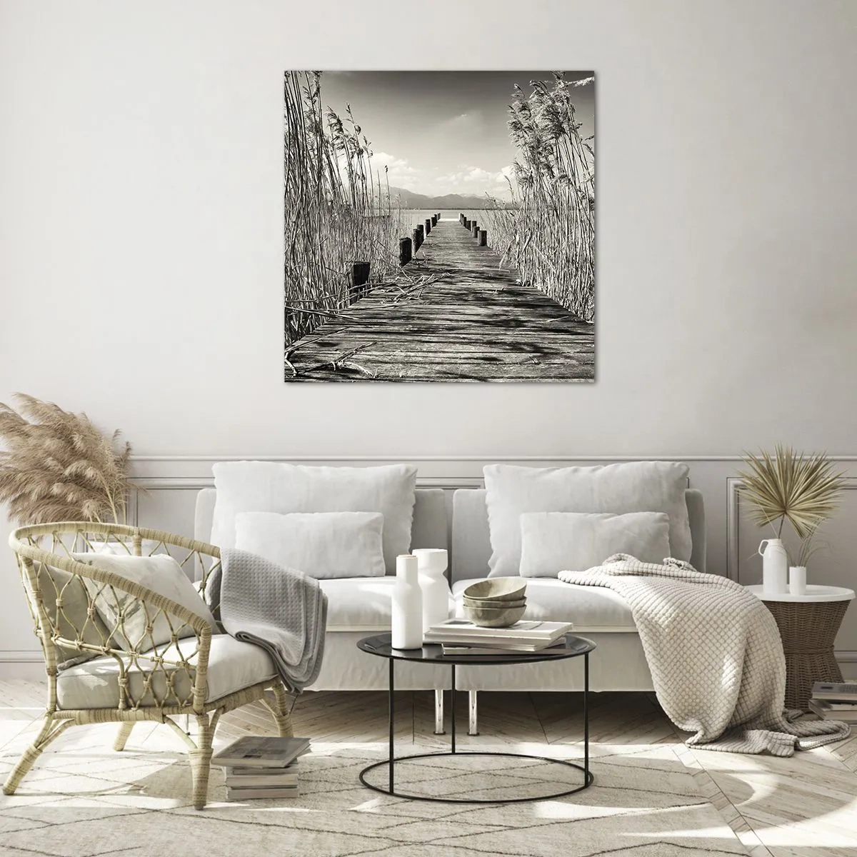 Obraz na skle - V ústraní travin - 70x70 cm