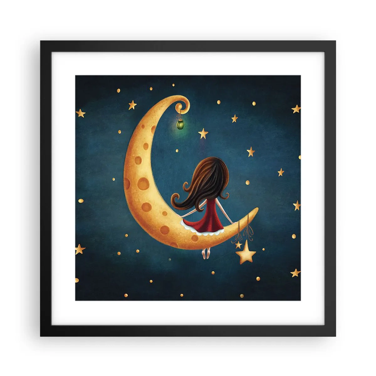 Plakát v černém rámu - Kdysi dávno… - 40x40 cm