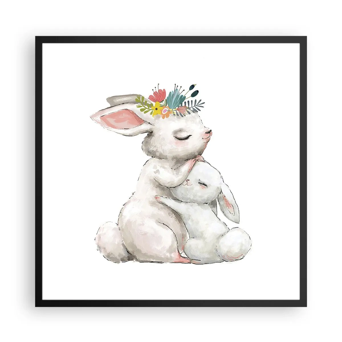 Plakát v černém rámu - Nejlepší je u mámy - 60x60 cm