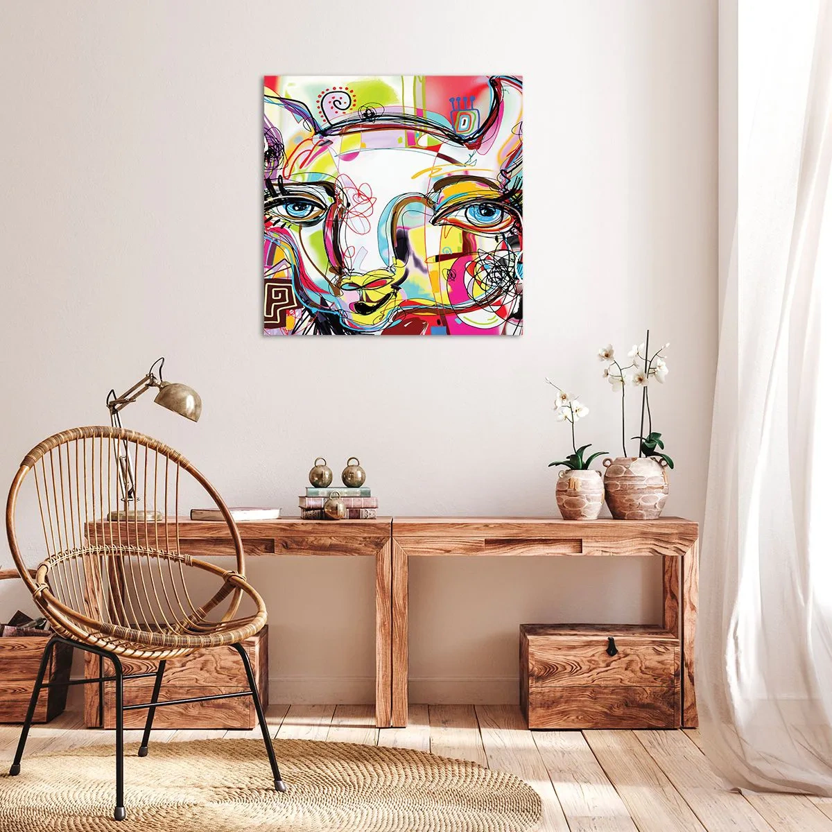 Obraz na plátně - Bohatství kočičí krásy - 50x50 cm