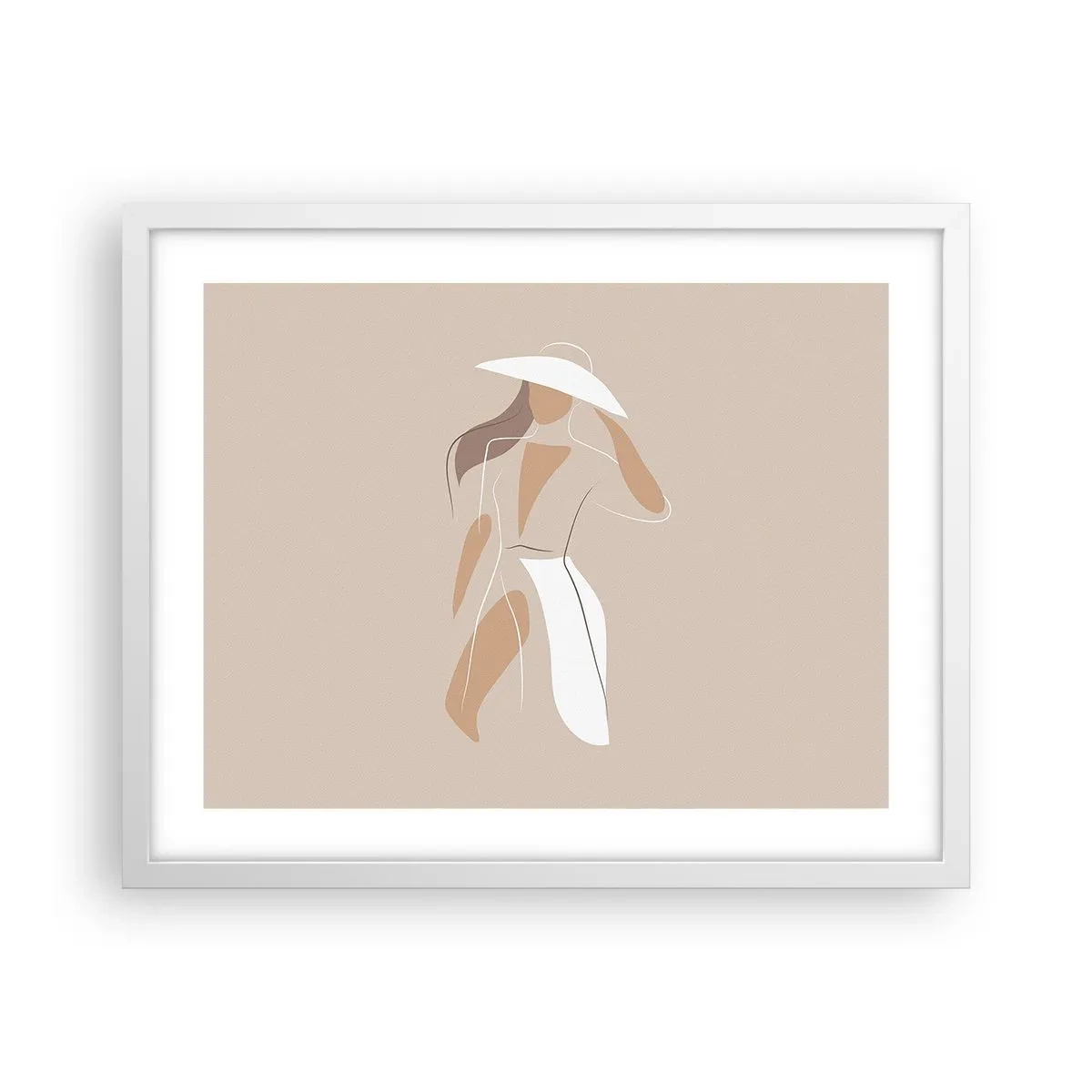 Plakát v bílém rámu - Móda je zábava - 50x40 cm