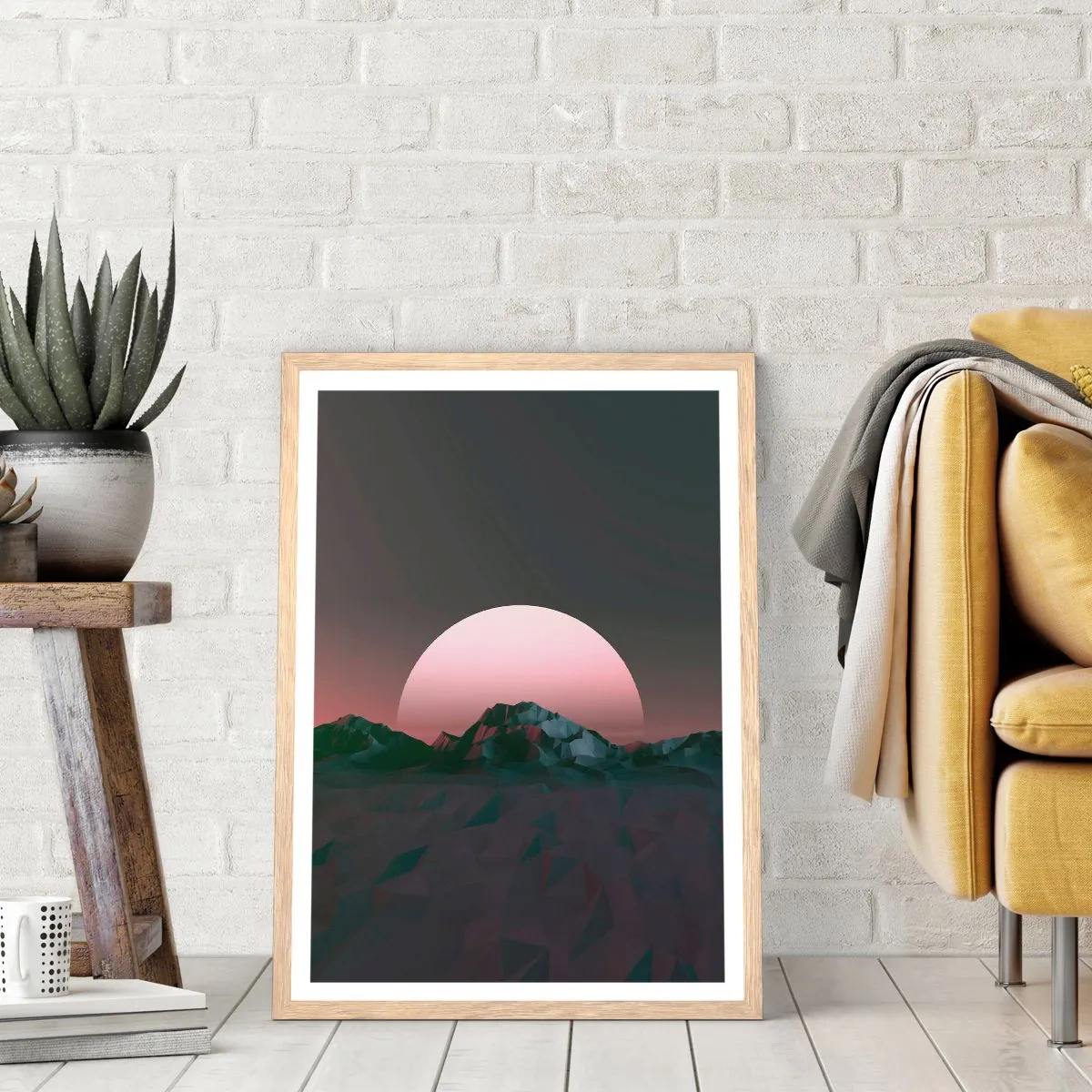 Plakát v rámu světlý dub - V sousední galaxii - 61x91 cm
