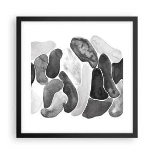 Plakát v černém rámu - Kamenitá abstrakce - 40x40 cm