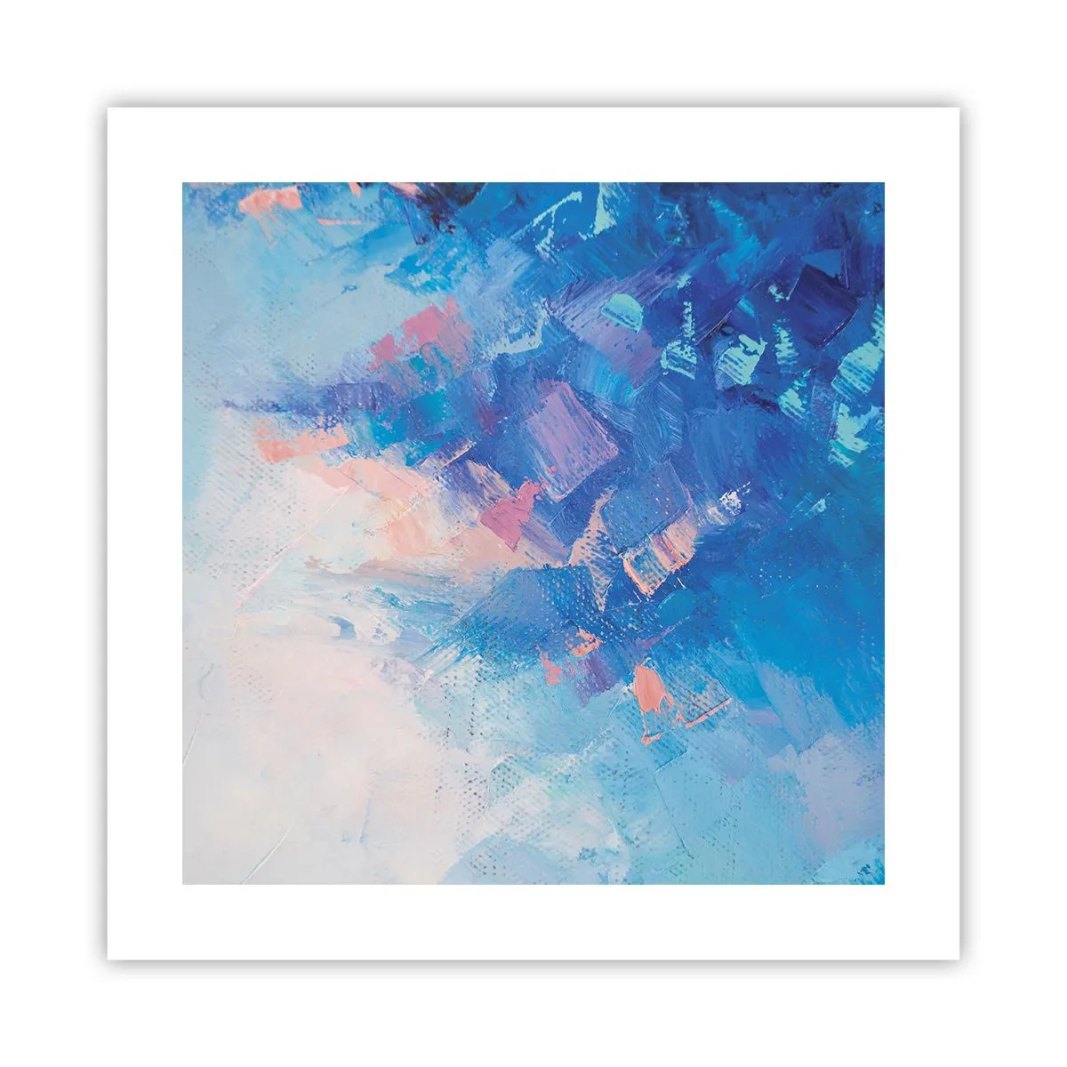Plakát - Zimní abstrakce - 40x40 cm