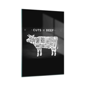 Obraz na skle - Slabikář řezníka - 50x70 cm