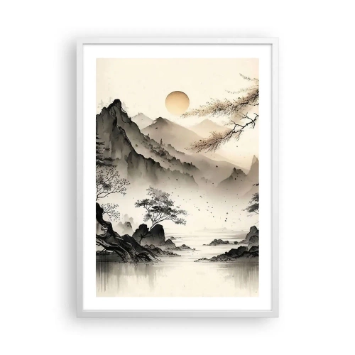 Plakát v bílém rámu - Jedinečné kouzlo orientu - 50x70 cm