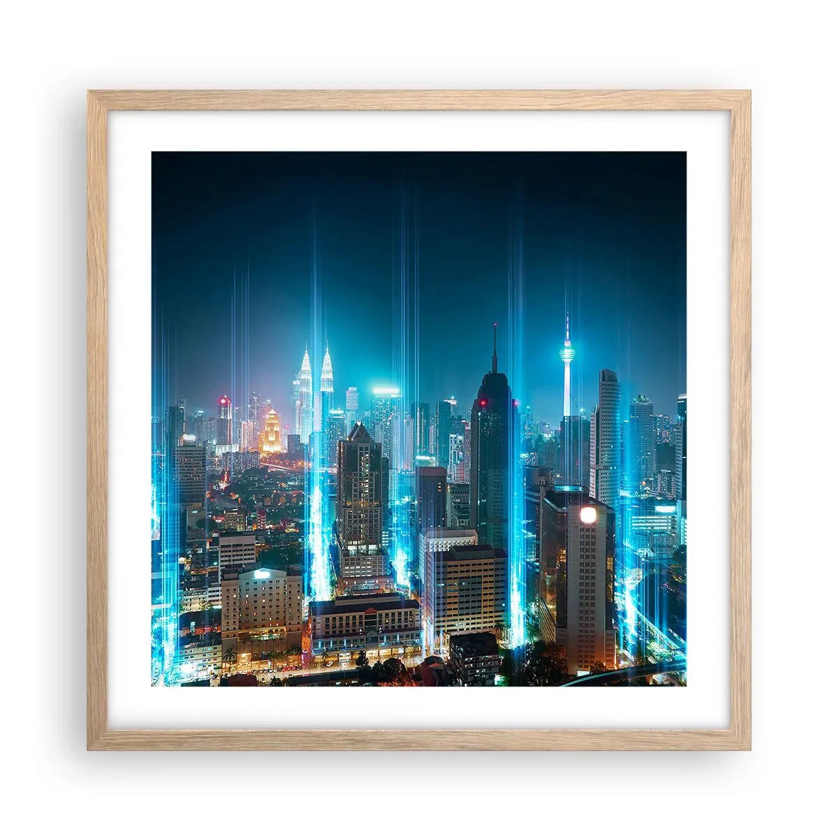 Plakát v rámu světlý dub - Berlinským způsobem do nebe - 50x50 cm