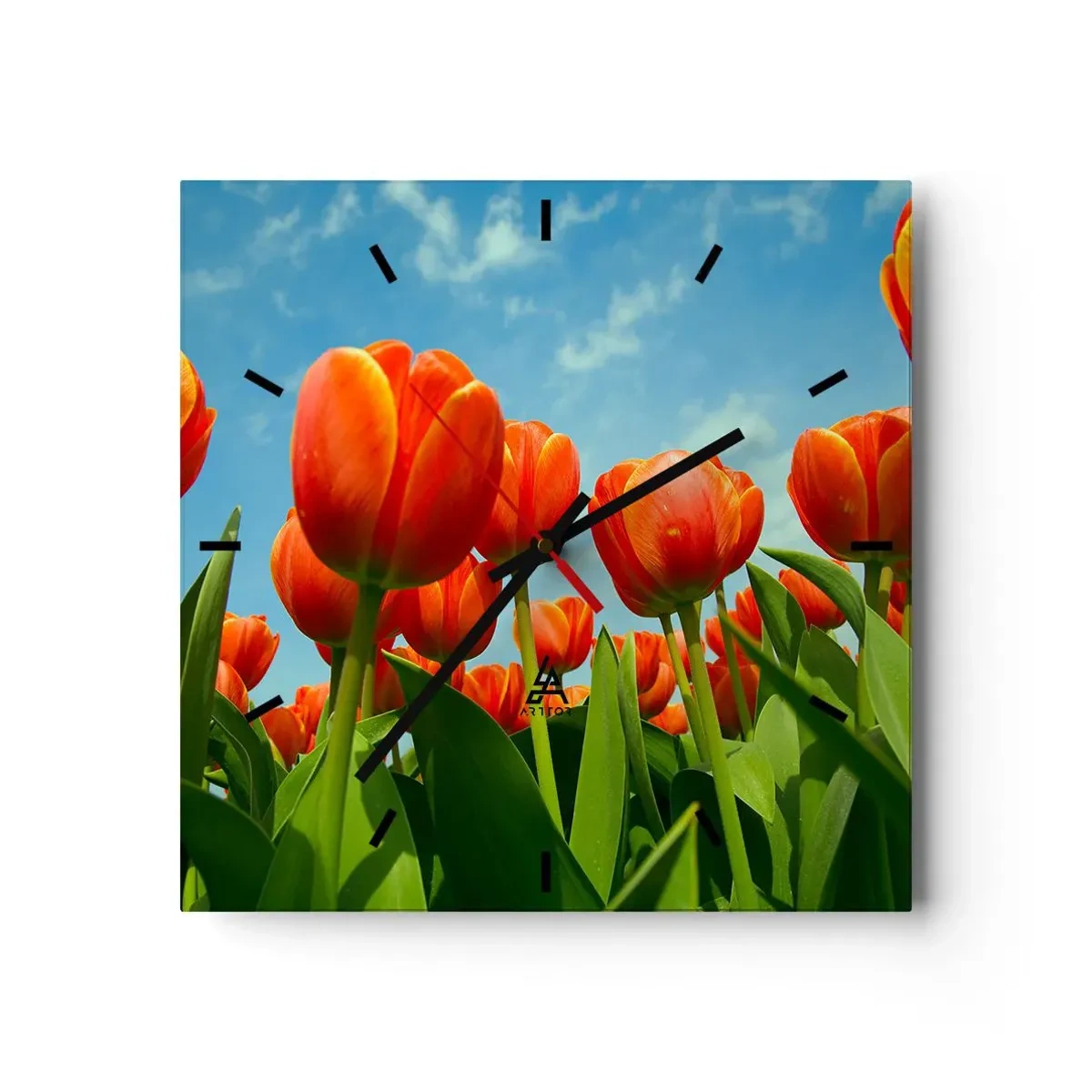 Nástěnné hodiny - Kromě blankytného nebe nic v životě nepotřebují - 30x30 cm