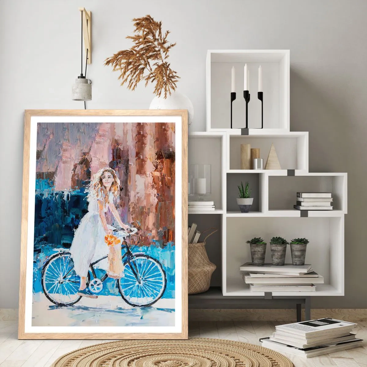 Plakát v rámu světlý dub - Ranní radost - 70x100 cm