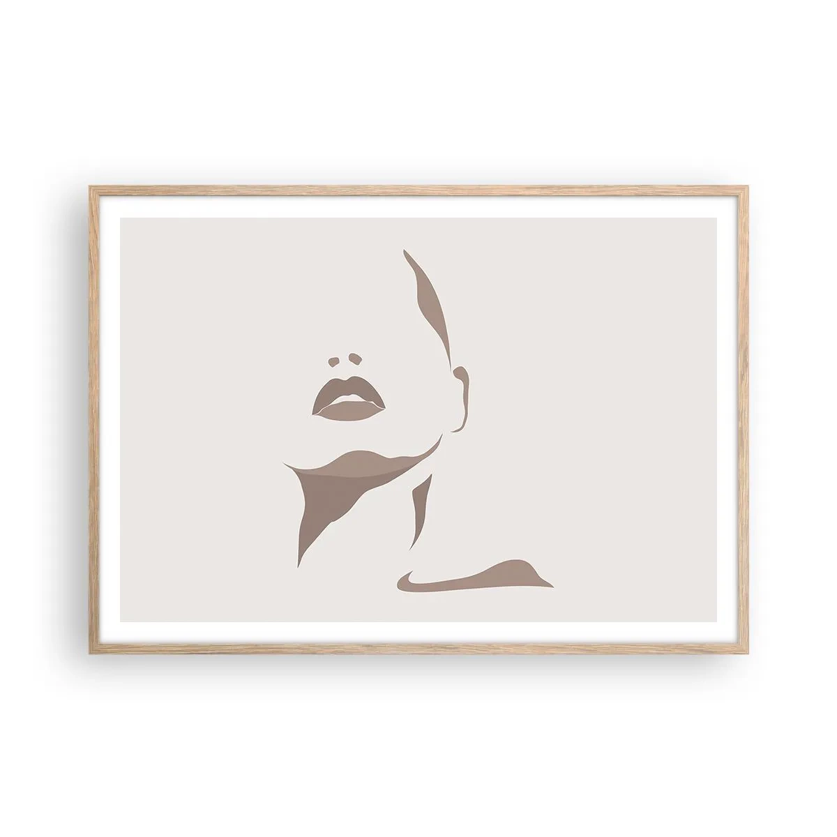 Plakát v rámu světlý dub - Stvořená ze světla a stínu - 100x70 cm