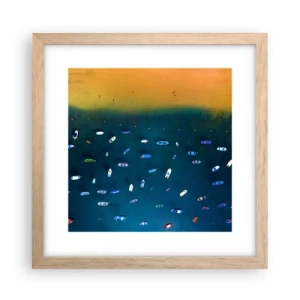 Plakát v rámu světlý dub - Prázdninová hra - 30x30 cm