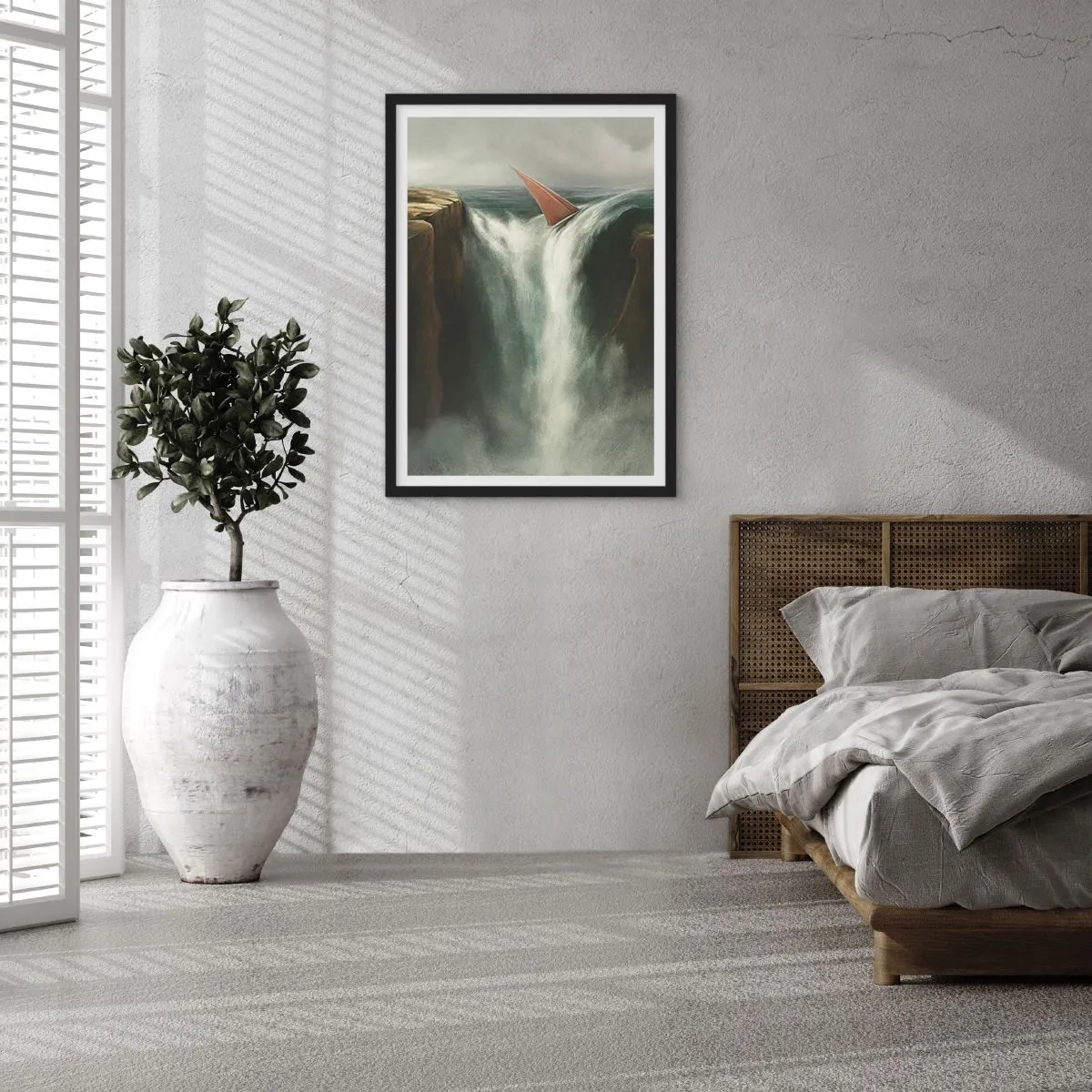 Plakát v černém rámu - Životní varování - 70x100 cm