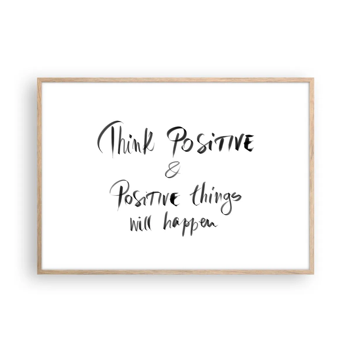 Plakát v rámu světlý dub - Jak žít? - 100x70 cm