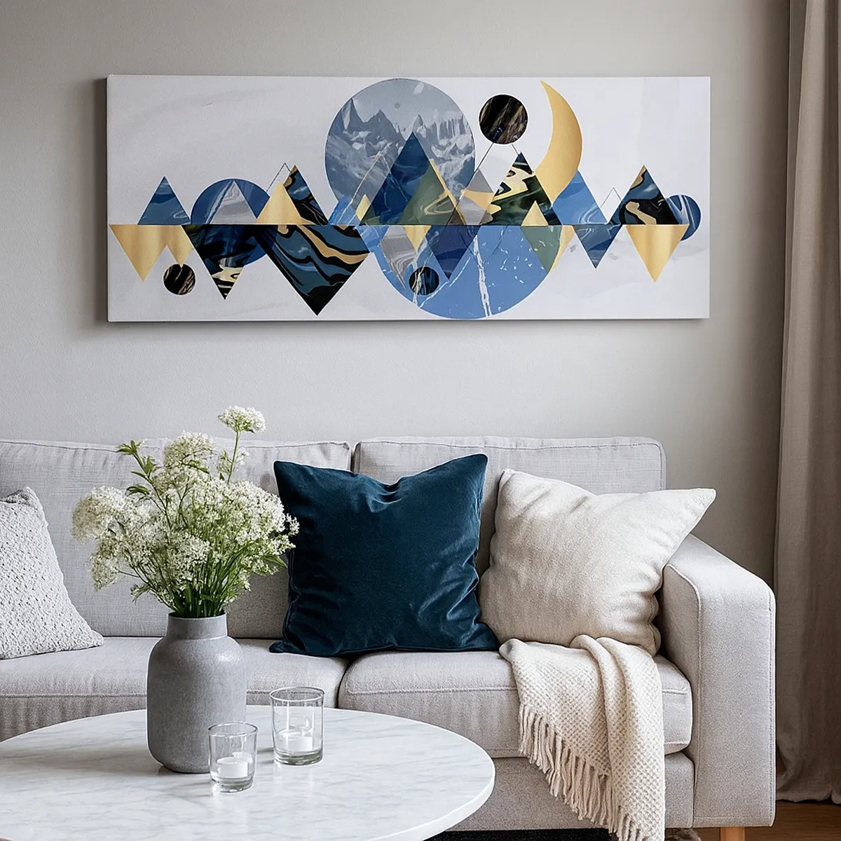 Obraz na plátně - Geometrická krajina - 30x30 cm