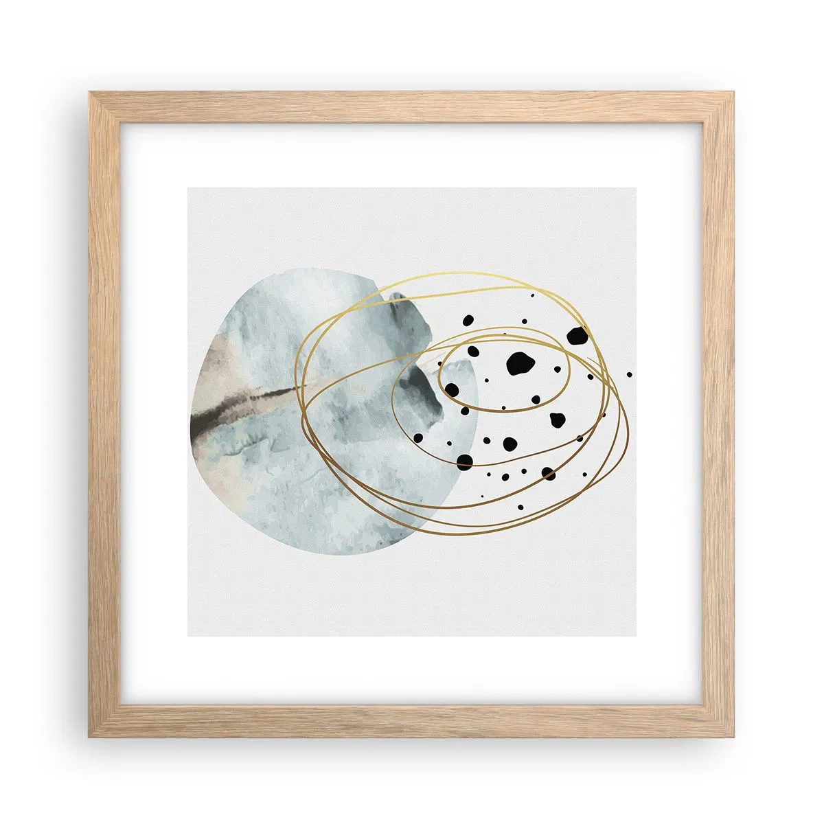 Plakát v rámu světlý dub - V objetí prostoru - 30x30 cm