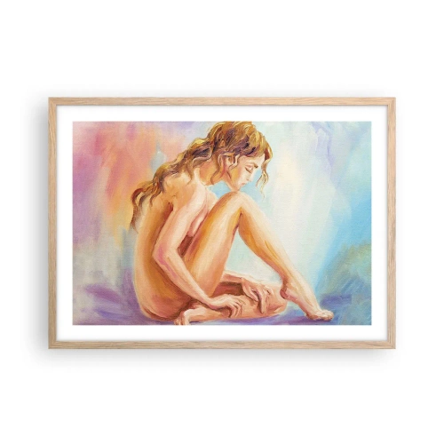 Plakát v rámu světlý dub - Akt mládí - 70x50 cm