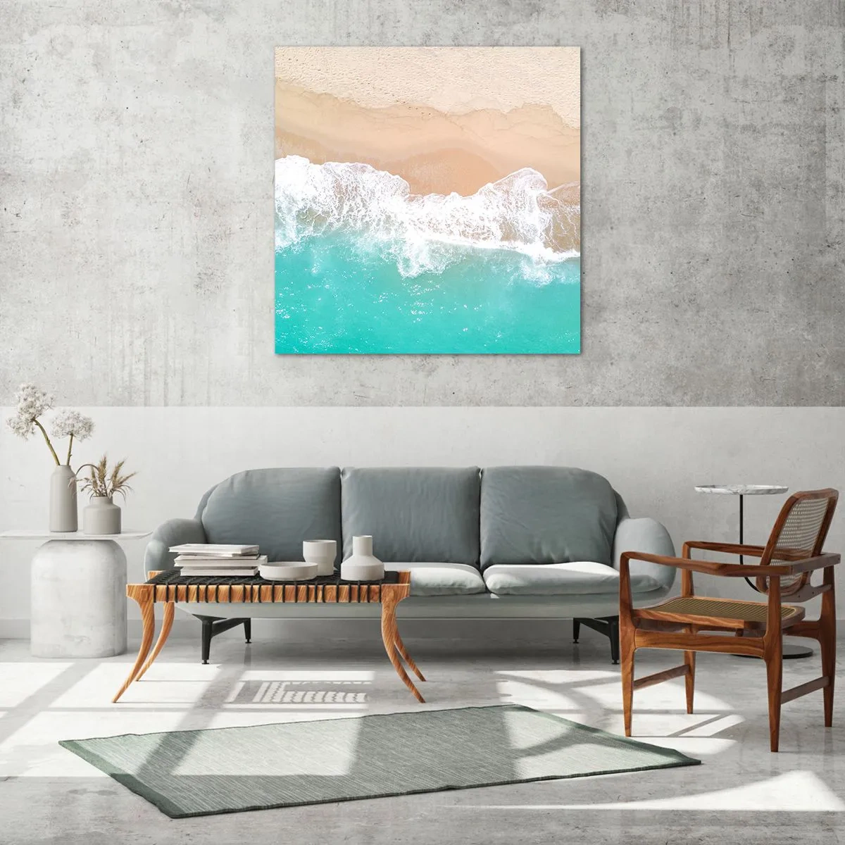 Obraz na skle - Mazlivý dotek - 40x40 cm