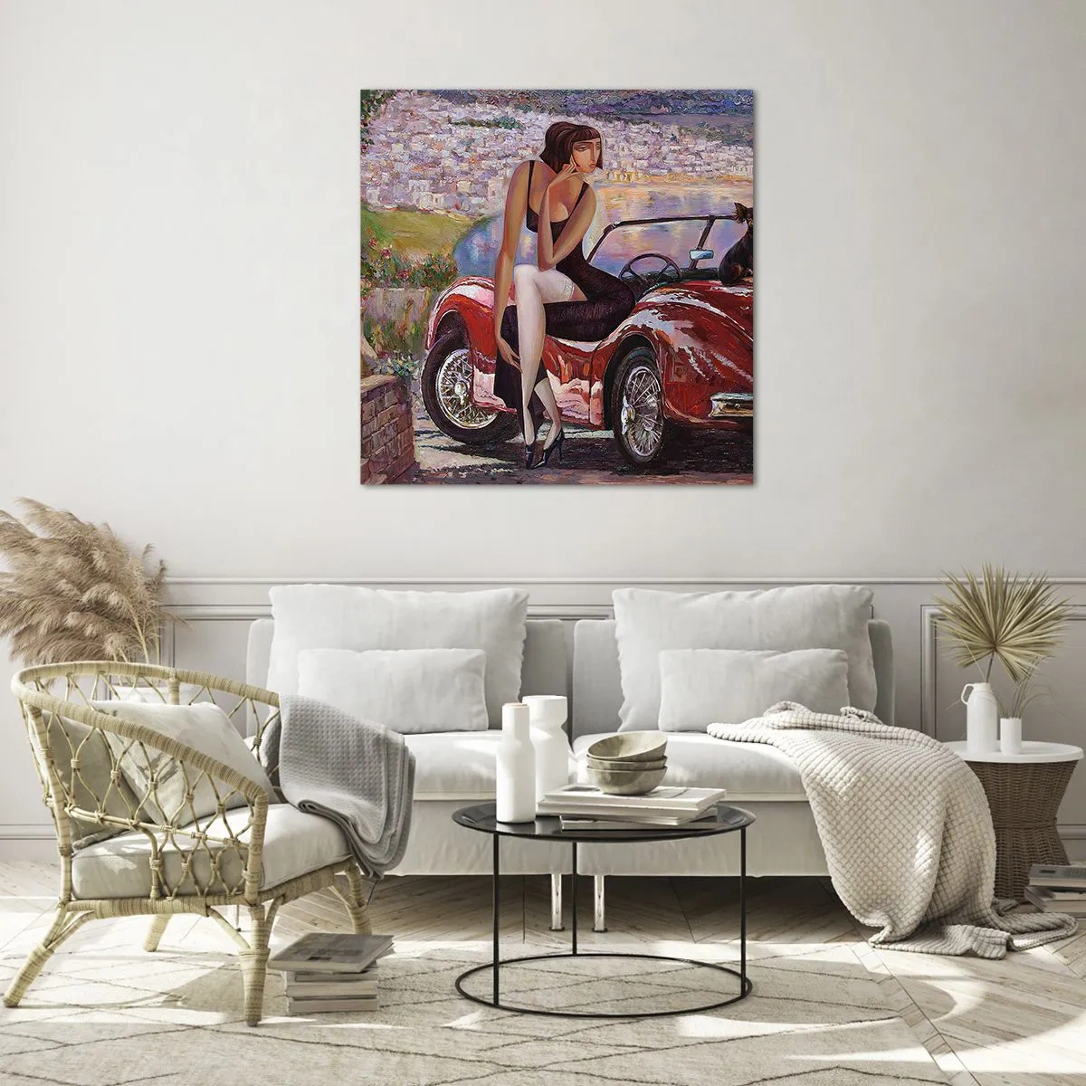 Obraz na skle - Léto? Jenom na Riviéře - 70x70 cm