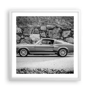 Plakát v bílém rámu - Legenda 60. let - 50x50 cm