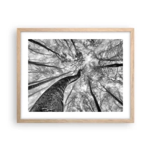 Plakát v rámu světlý dub - Závod ke světlu - 50x40 cm