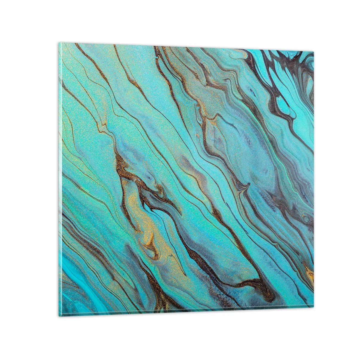 Obraz na skle - Tyrkysový příliv - 40x40 cm
