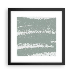 Plakát v černém rámu - Abstrakce v zimním stylu - 30x30 cm