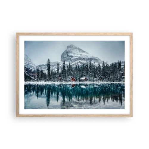 Plakát v rámu světlý dub - Kanadské útočiště - 70x50 cm