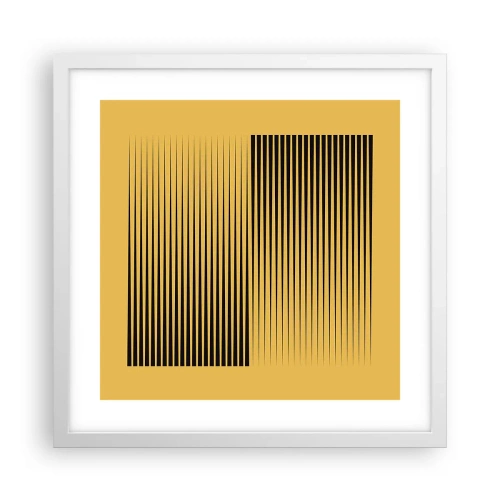 Plakát v bílém rámu - Čtverec protikladů - 40x40 cm