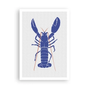 Plakát - Elegantní modrý humr - 70x100 cm