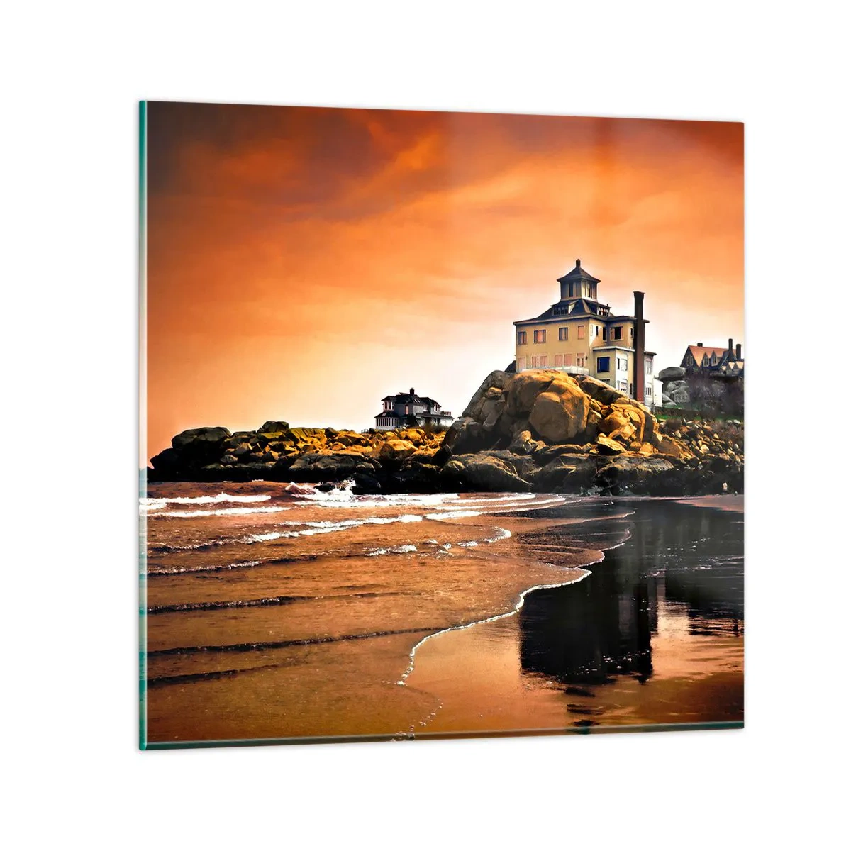 Obraz na skle - Elegance západního pobřeží - 60x60 cm