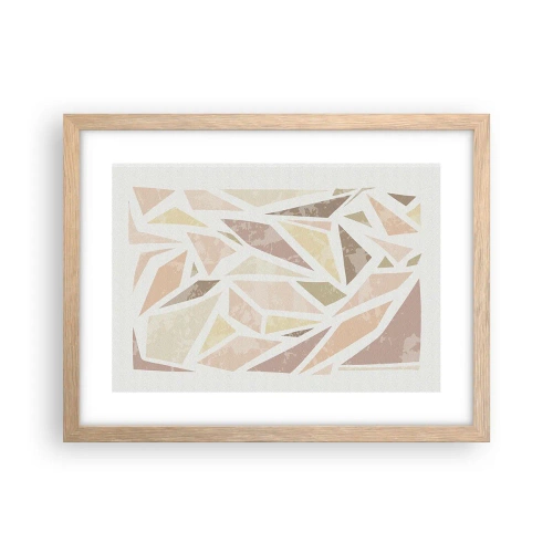 Plakát v rámu světlý dub - Kompozice: vitráž - 40x30 cm