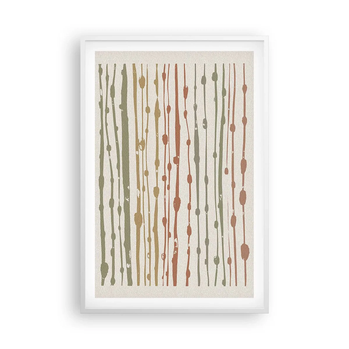 Plakát v bílém rámu - Hudební záznam barev - 61x91 cm